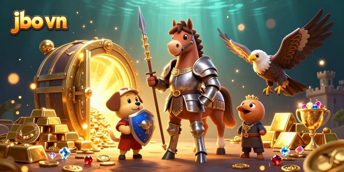 Engage in thrilling gaming at jbo vn with medieval knights, treasures, and dynamic gambling elements.