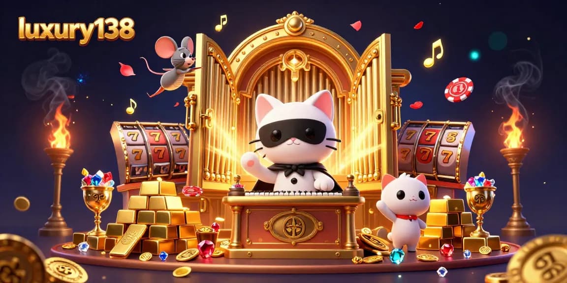 Spin the reels on luxury138 for a thrilling jackpot experience amidst opulent treasures and whimsical characters.