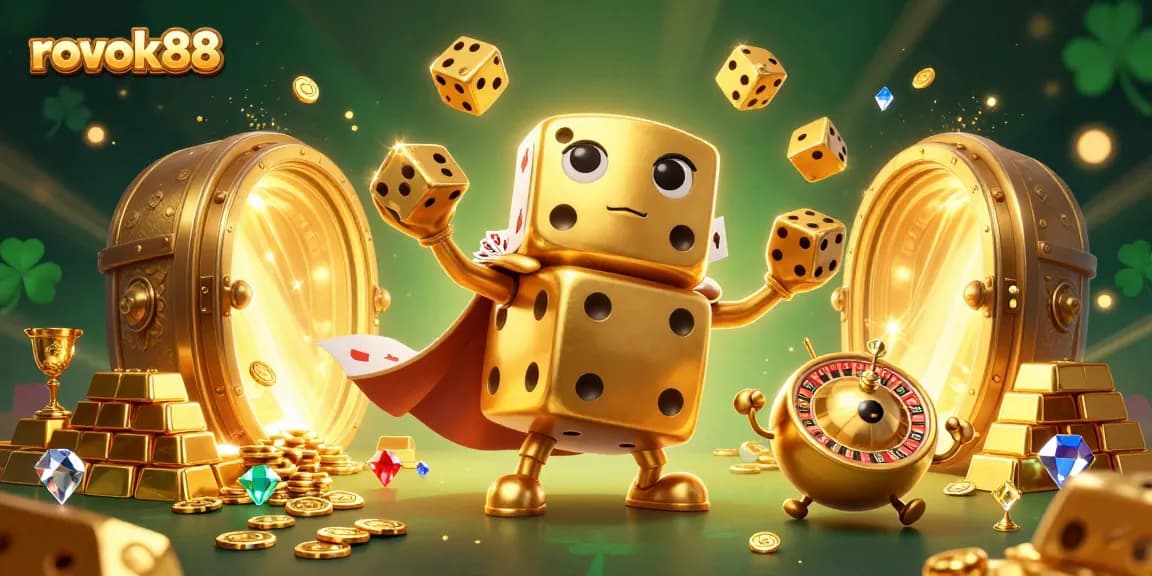 Engage with rokok88's thrilling casino adventure featuring lively characters and gambling elements.