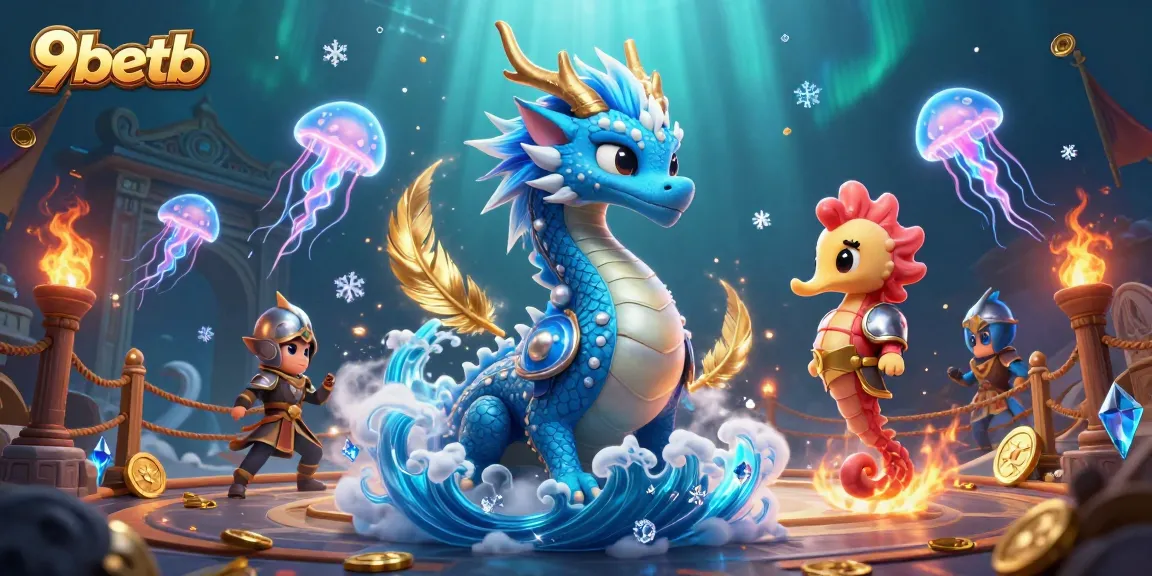 Engage with 9betb's thrilling casino adventure featuring vibrant aquatic characters and rich gambling elements.