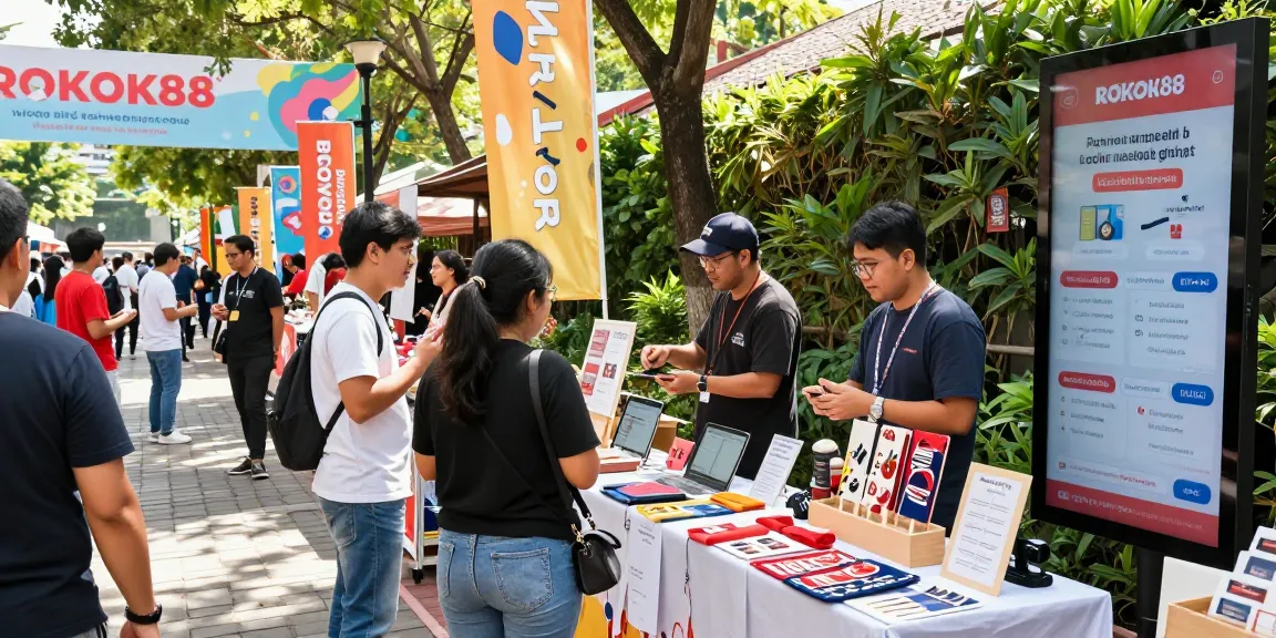 rokok88 community-driven e-commerce market scene with local vendors and buyers