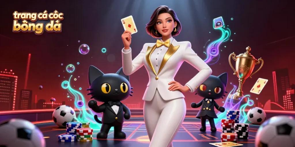 Experience exciting trang cá cược bóng đá with vibrant sports-themed 3D digital art showcasing a dynamic betting scene.