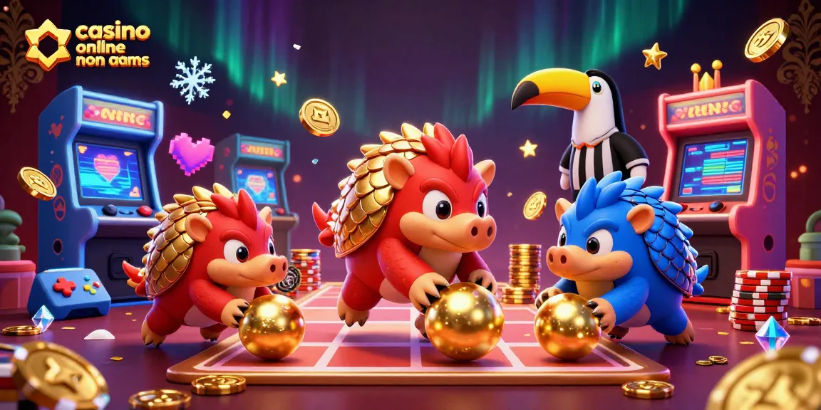 Win big with casino online non aams in a thrilling 3D cartoon scene of competitive pangolins!